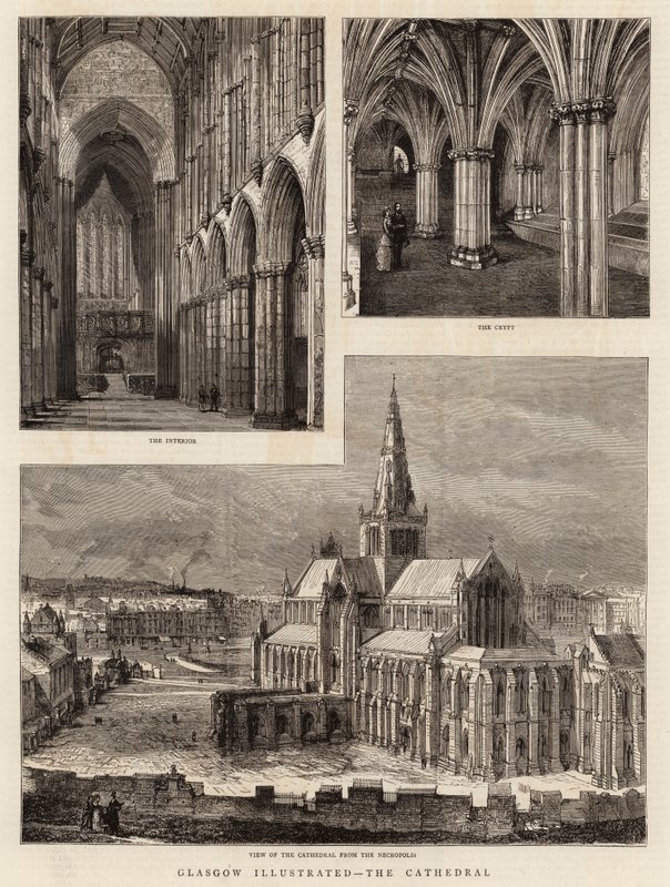 Glasgow Illustrated, katedrála od Henry William Brewer