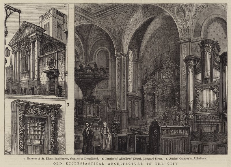 Stará církevní architektura ve městě od Henry William Brewer