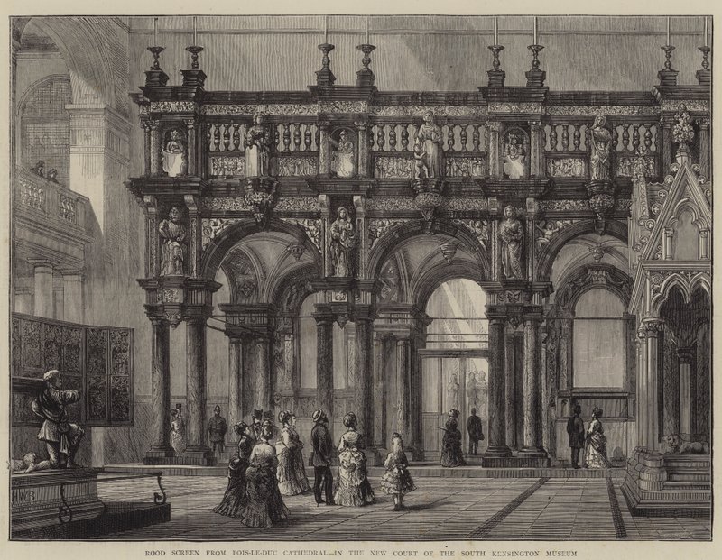 Rood Screen z katedrály Bois-le-Duc, v New Court of Kensington Museum od Henry William Brewer