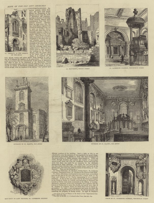 Některé z kostelů ve Starém Městě od Henry William Brewer