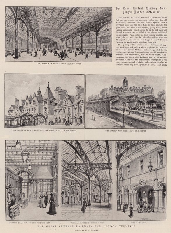 The Great Central Railway, London Terminus od Henry William Brewer