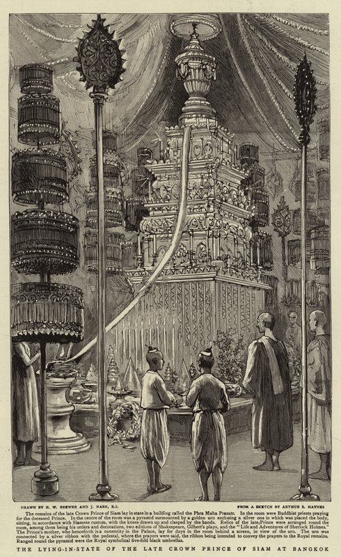 Pobyt zesnulého siamského korunního prince v Bangkoku od Henry William Brewer