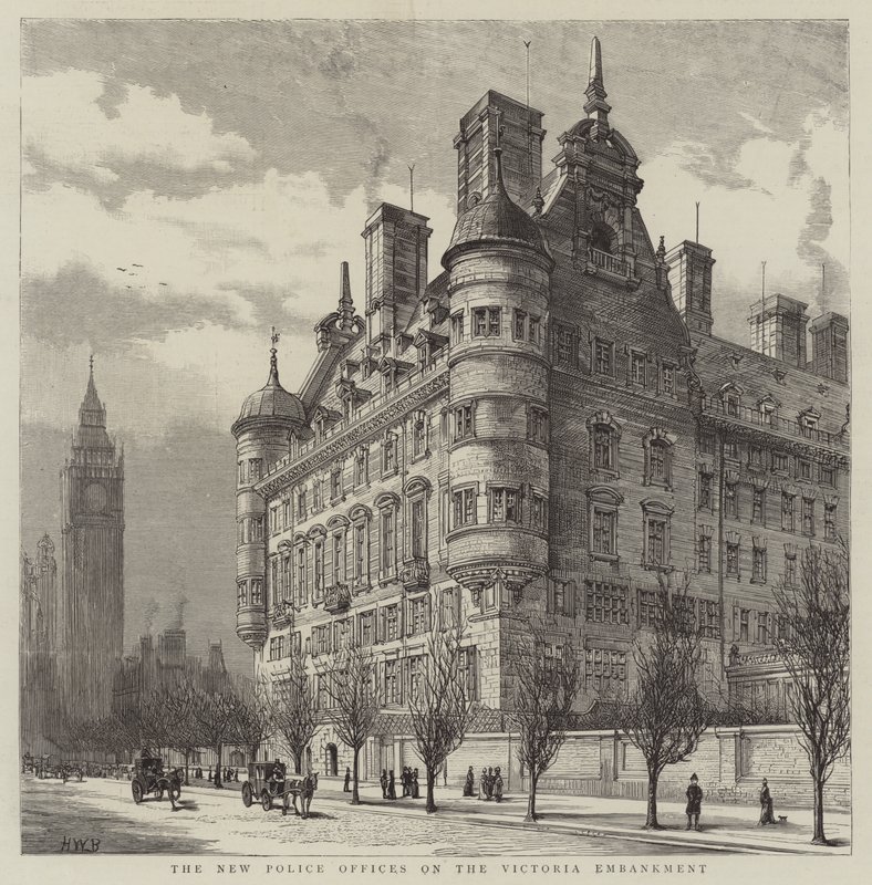 Nové policejní kanceláře na Victoria Embankment od Henry William Brewer