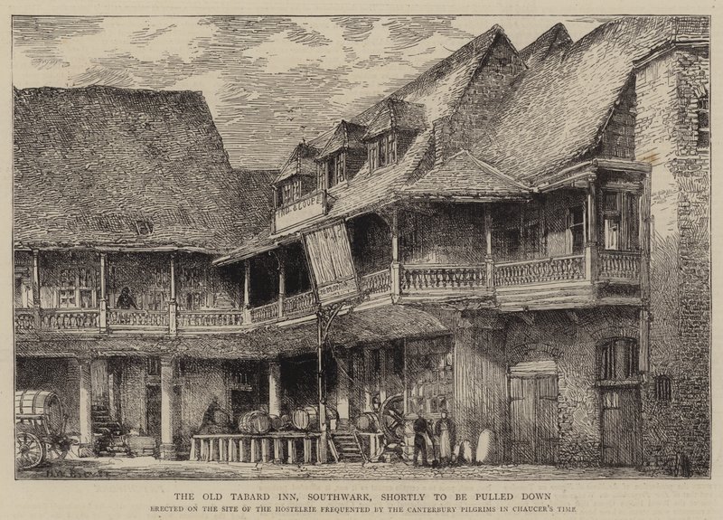 The Old Tabard Inn, Southwark, bude brzy zbořen od Henry William Brewer