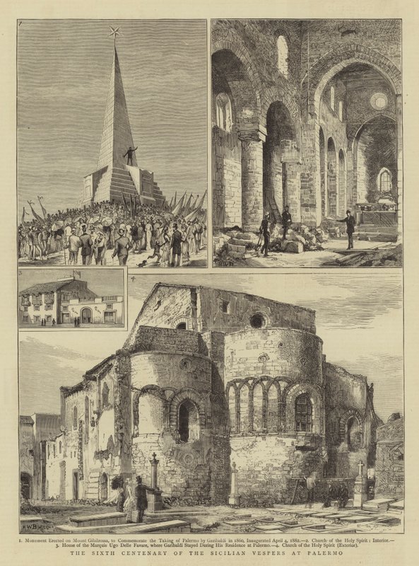 Šesté sté výročí sicilských nešpor v Palermu od Henry William Brewer