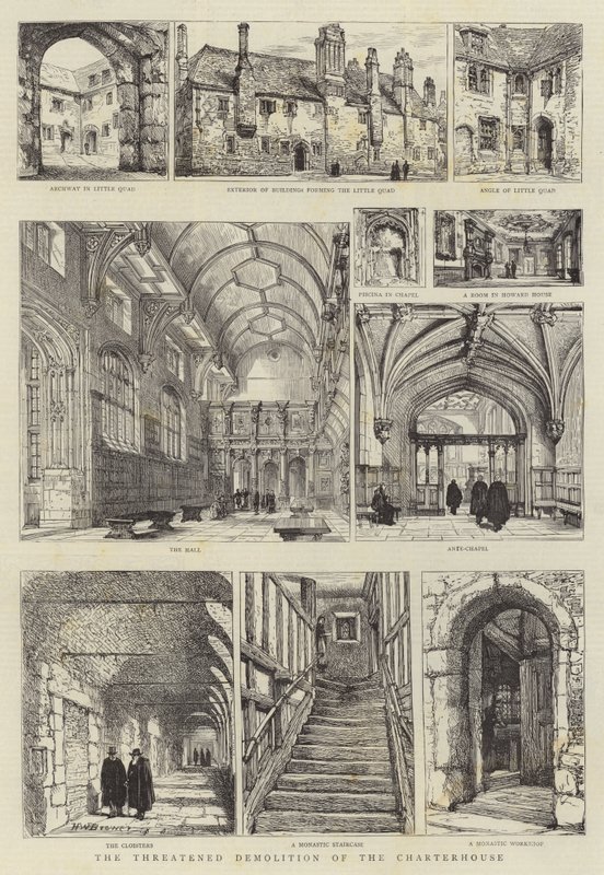 Hrozící demolice Charterhouse od Henry William Brewer