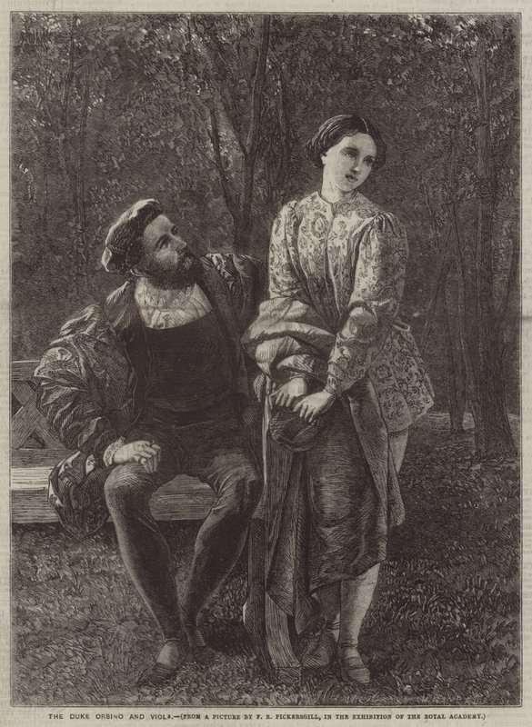 Vévoda Orsino a Viola od Henry William Pickersgill