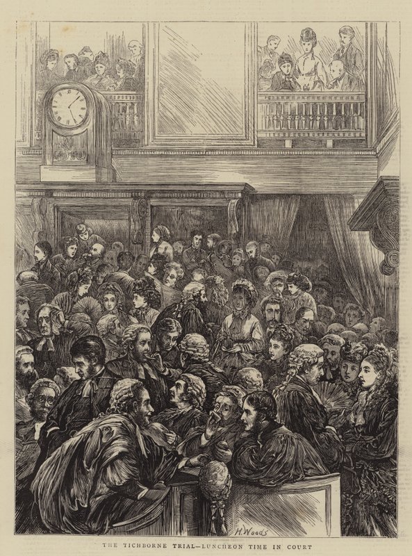 Tichborne Trial, čas oběda u soudu od Henry Woods