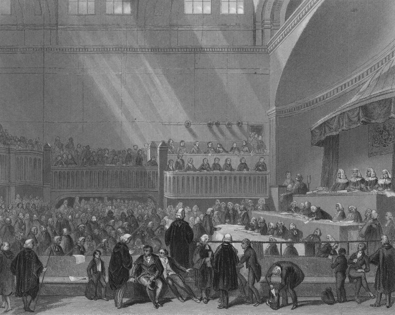Proces s irským politickým vůdcem, Daniel OConnell v roce 1844 od Henry after Warren
