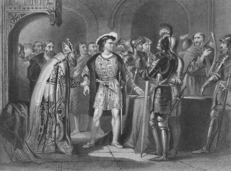 Thomas FitzGerald, 10. hrabě z Kildare, se vzdává své věrnosti Jindřichu VIII. od Henry after Warren
