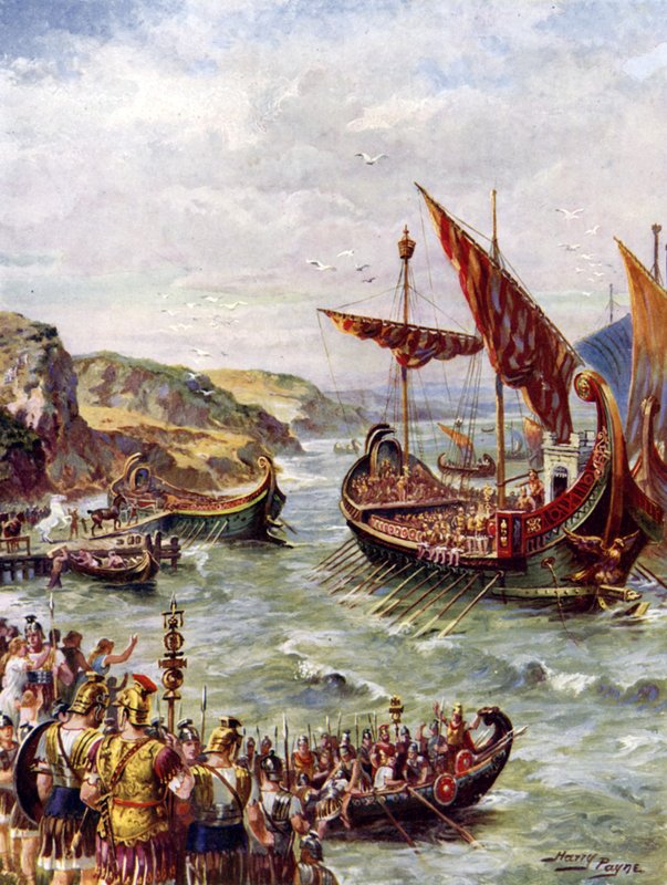 Odchod Římanů (barevné lito) od Henry Payne