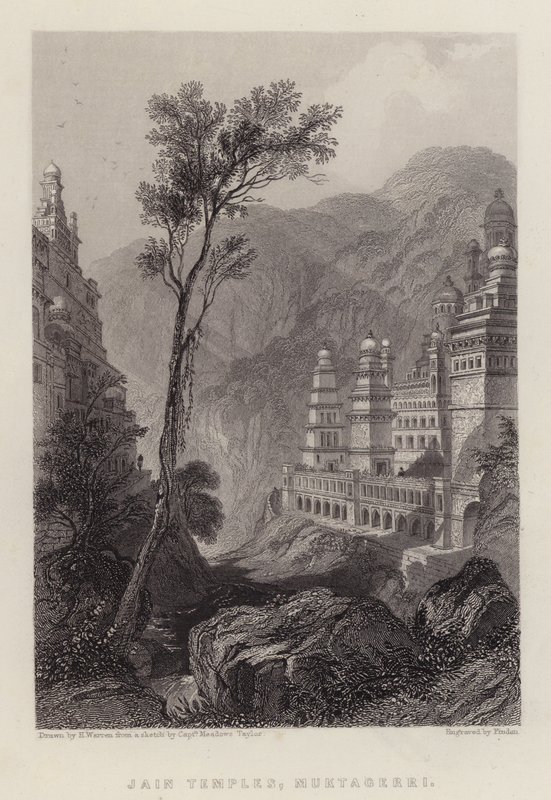 Jain Temples, Muktagerri (barevné litho) od Henry (after) Warren