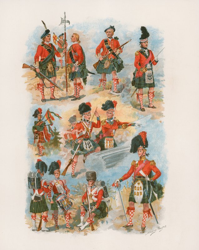 42. Royal Highlanders The Black Watch (chromolitho) od Henry A. Payne