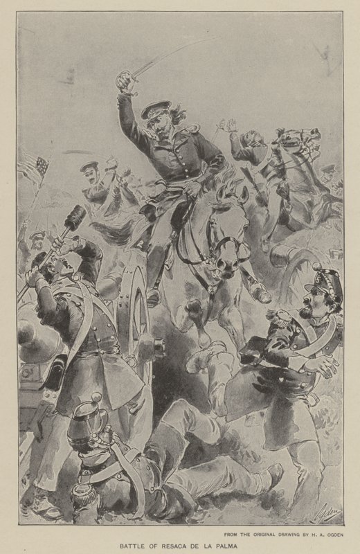 Bitva u Resaca de la Palma (litho) od Henry Alexander (after) Ogden