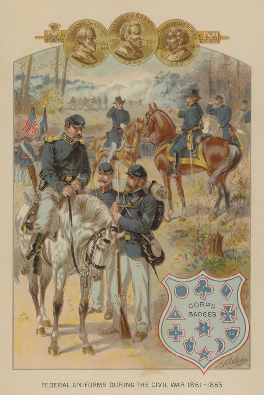 Federální uniformy z americké občanské války od Henry Alexander (after) Ogden