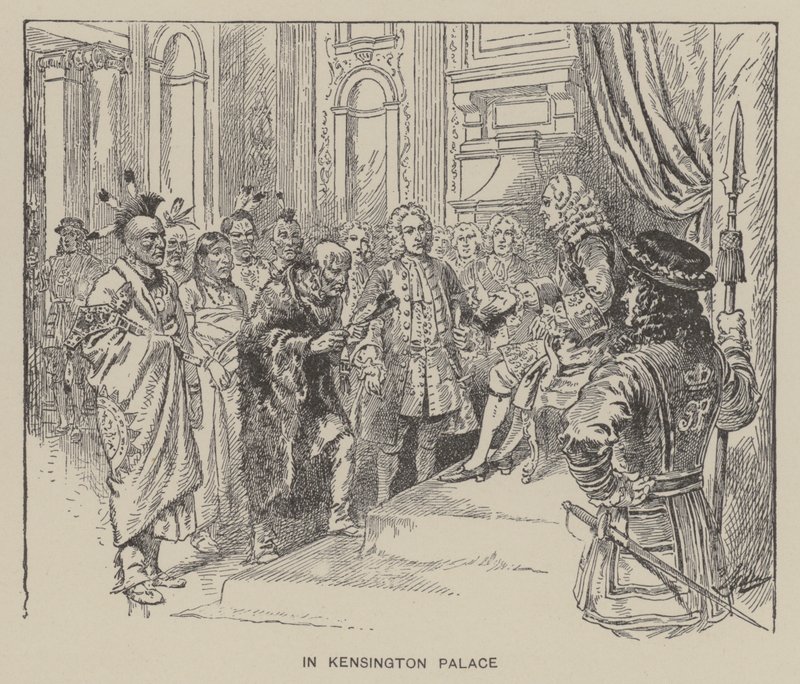 Přijetí Creek Indians králem Jiřím II v Kensingtonském paláci od Henry Alexander (after) Ogden
