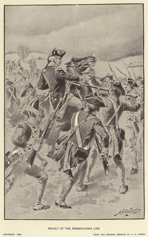 Vzpoura Pennsylvánské linie (litho) od Henry Alexander (after) Ogden