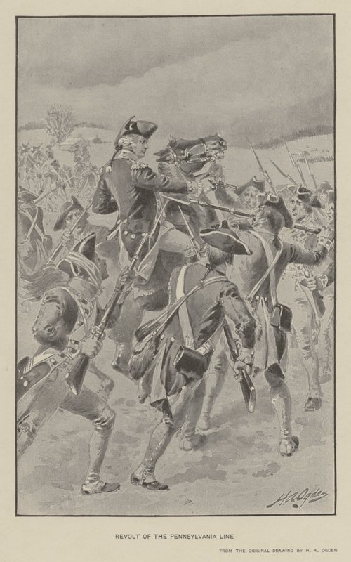Vzpoura Pennsylvánské linie (litho) od Henry Alexander (after) Ogden