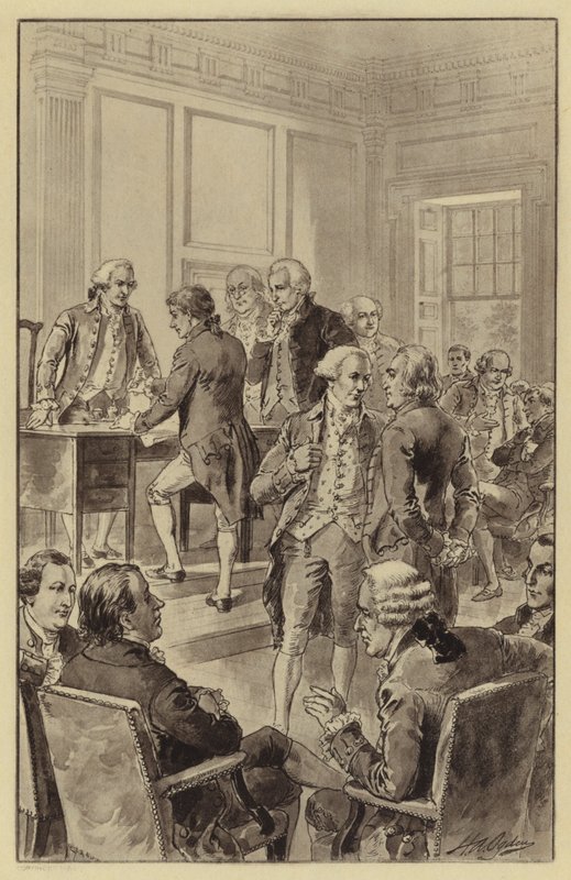 Podpis Deklarace nezávislosti, 4. července 1776 (litho) od Henry Alexander (after) Ogden
