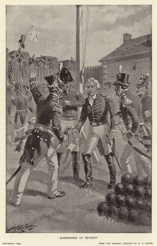 Kapitulace Detroitu (litho) od Henry Alexander (after) Ogden