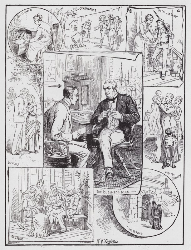 The Domestic Circle (rytina) od Henry Alexander (after) Ogden