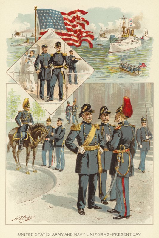 Uniformy armády a námořnictva Spojených států, současnost (barevné lito) od Henry Alexander (after) Ogden