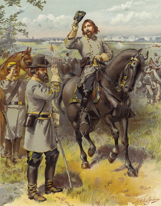 Generál Pickett přijímá rozkaz k útoku z General Longstreet, Gettysburg; 3. července 1863 od Henry Alexander Ogden