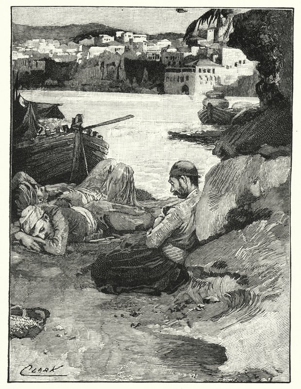 Polední siesta v Jaffě (litho) od Henry Andrew Harper