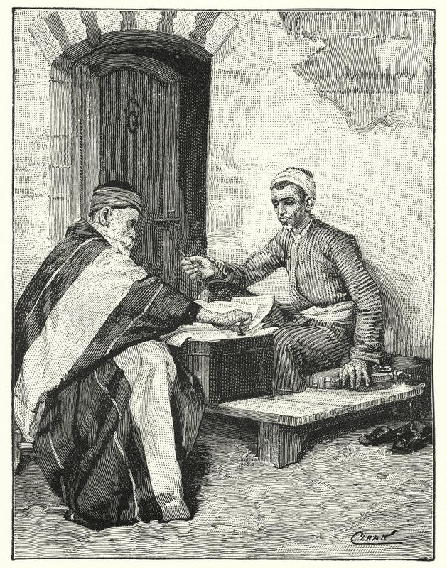 Východní spisovatel pečetící dopis (litho) od Henry Andrew Harper