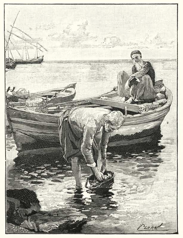 Rybáři u Tiberiadského moře (litho) od Henry Andrew Harper