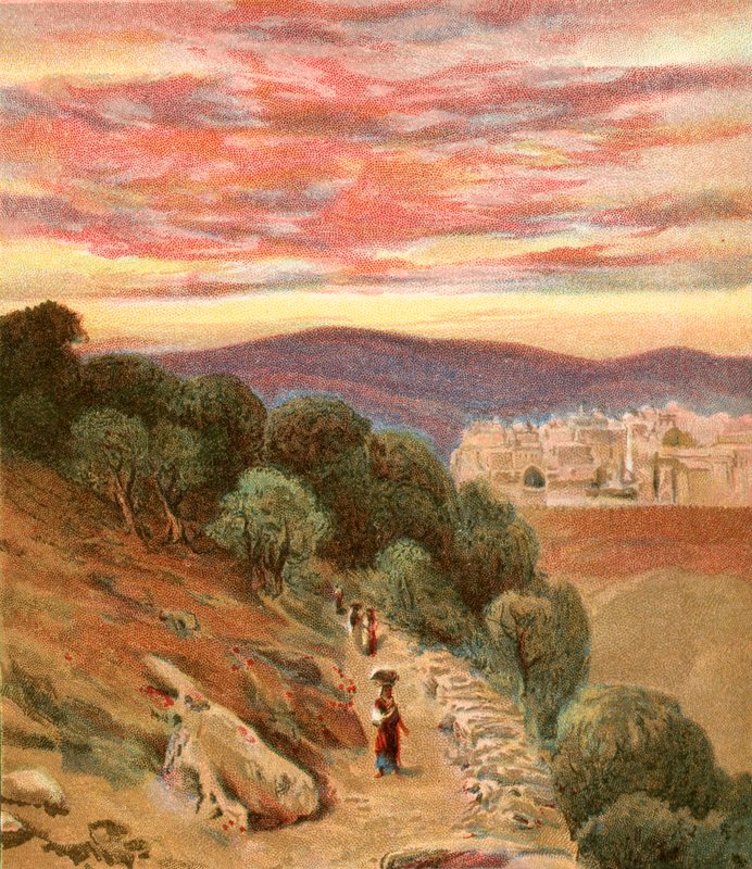 Olivová hora a Jeruzalém od Henry Andrew Harper
