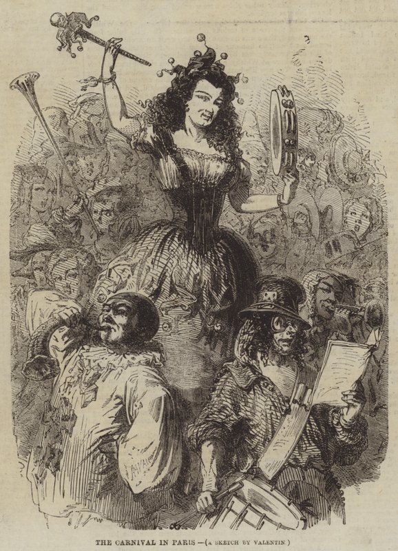 Karneval v Paříži od Henry Augustin Valentin
