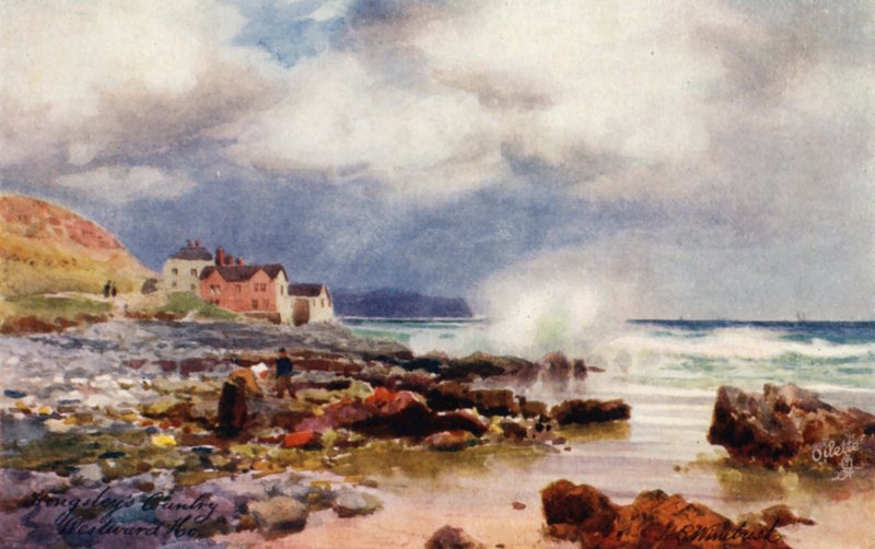 Pláž, Westward Ho! (barevná litografie) od Henry B. (after) Wimbush