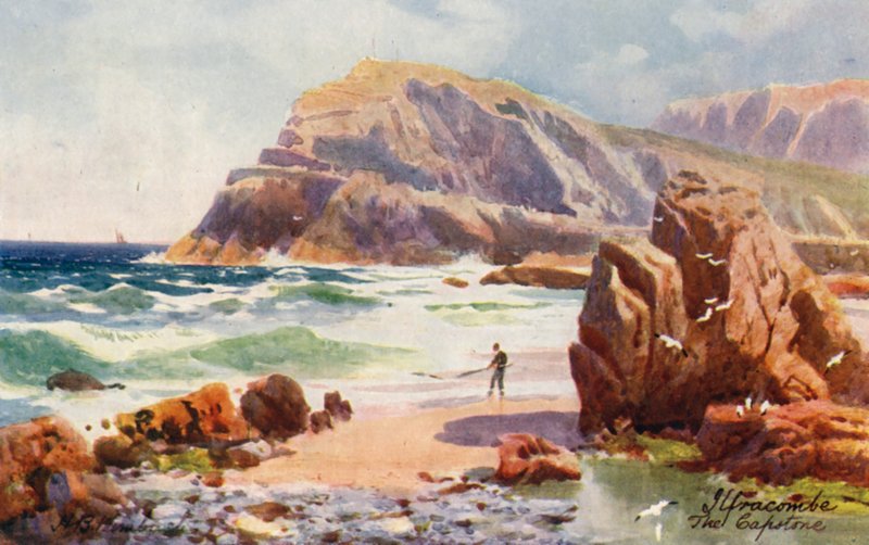 The Capstone, Ilfracombe (barevná litografie) od Henry B. (after) Wimbush
