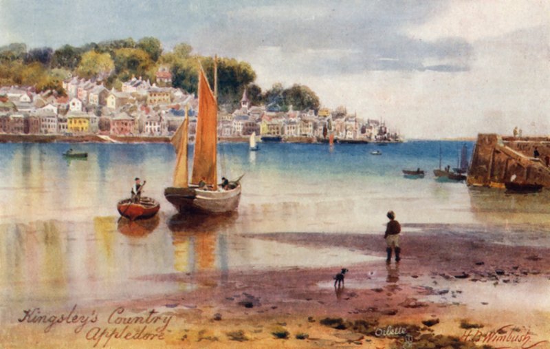 Přístav, Appledore (barevná litografie) od Henry B. (after) Wimbush
