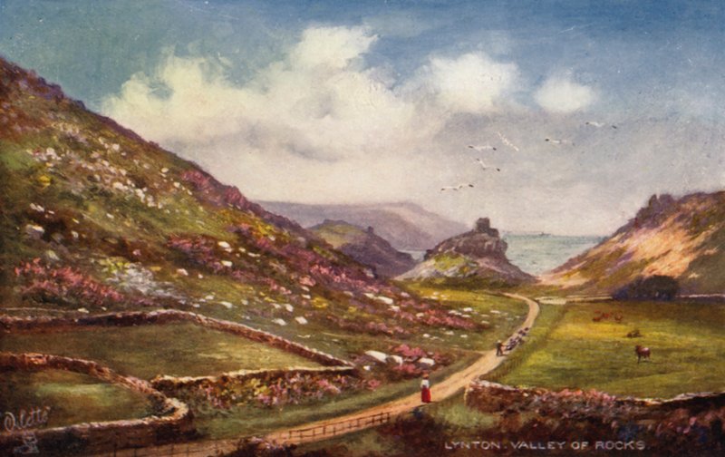 Údolí skal (barevná litografie) od Henry B. (after) Wimbush