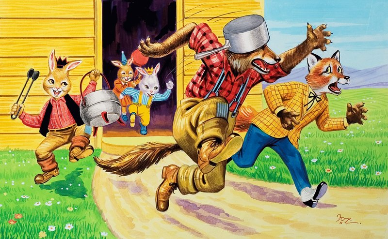 Brer Rabbit, přátelé a pánve od Henry Charles Fox