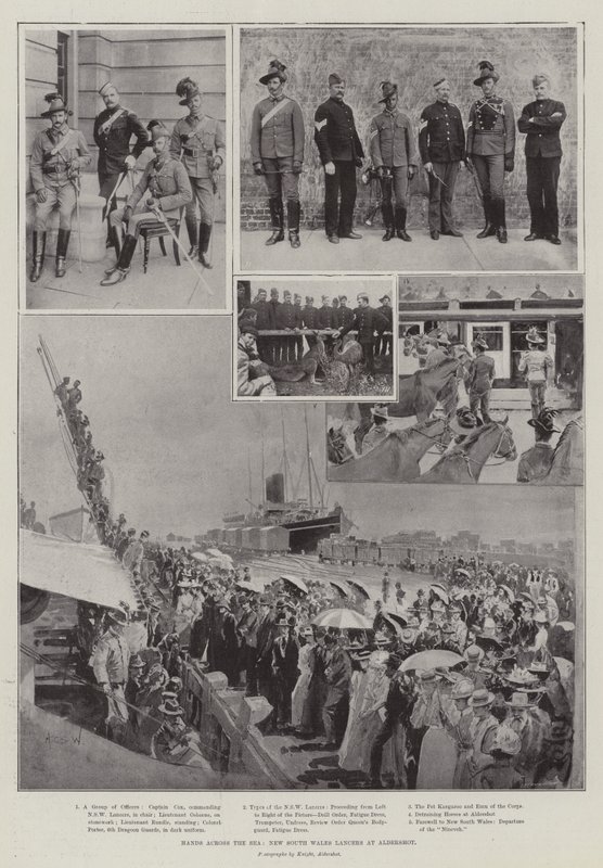 Ruce přes moře, Lancers New South Wales na Aldershot od Henry Charles Seppings Wright