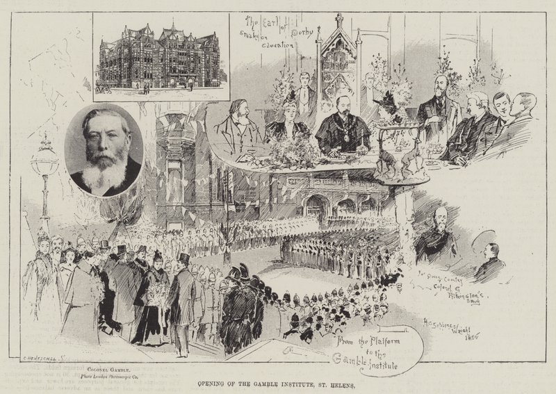 Otevření Gamble Institute, St Helens od Henry Charles Seppings Wright