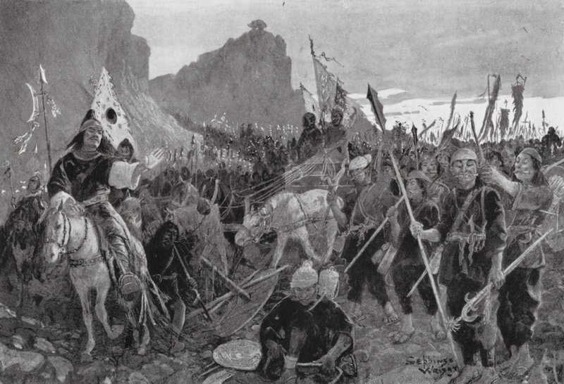 Vojáci s "kousky" v ústech (litografie) od Henry Charles Seppings Wright