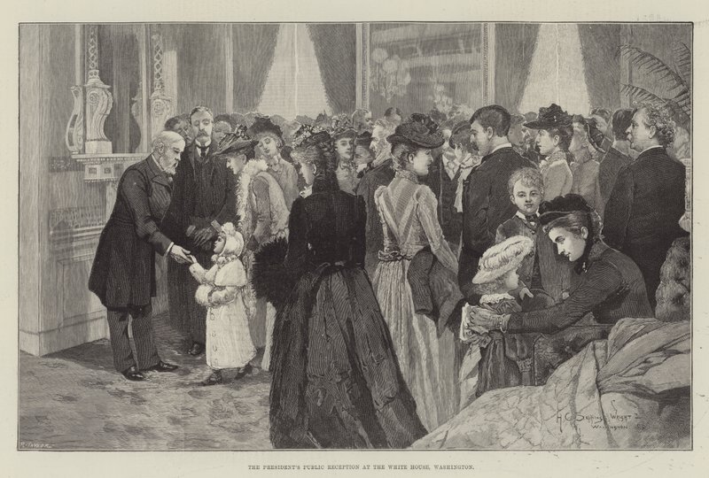 Veřejná recepce prezidenta v Bílém domě, Washington od Henry Charles Seppings Wright
