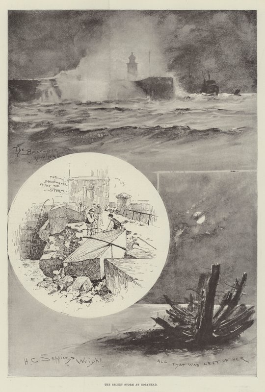 Nedávná bouře v Holyheadu od Henry Charles Seppings Wright