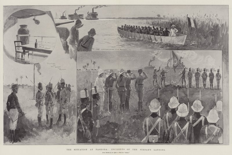 Situace ve Fashodě, incident při přistání Cedars od Henry Charles Seppings Wright