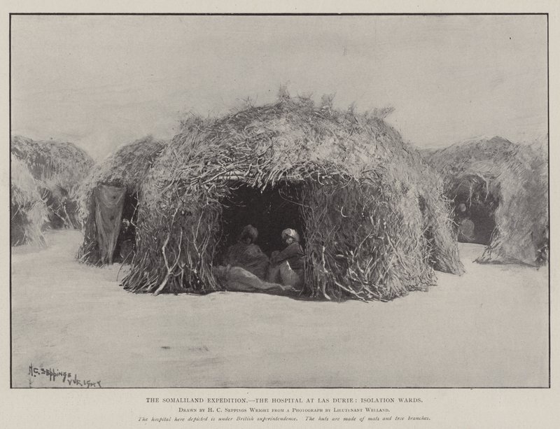 Expedice Somaliland, nemocnice v Las Durie, izolační oddělení od Henry Charles Seppings Wright