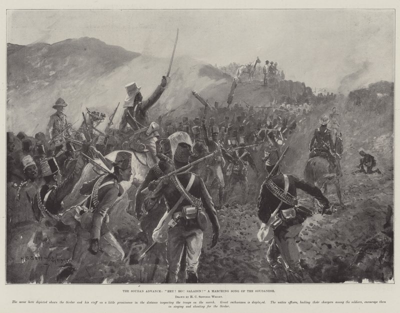 Soudan Advance, Hej! Ahoj! Saladine! Pochodová píseň Súdánu od Henry Charles Seppings Wright