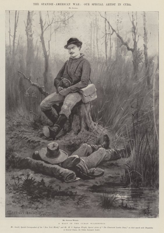 Španělsko-americká válka, zastavení v kubánské divočině od Henry Charles Seppings Wright