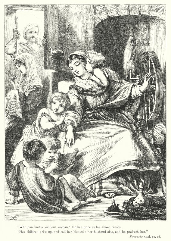 Vynikající žena (rytina) od Henry Courtney (after) Selous