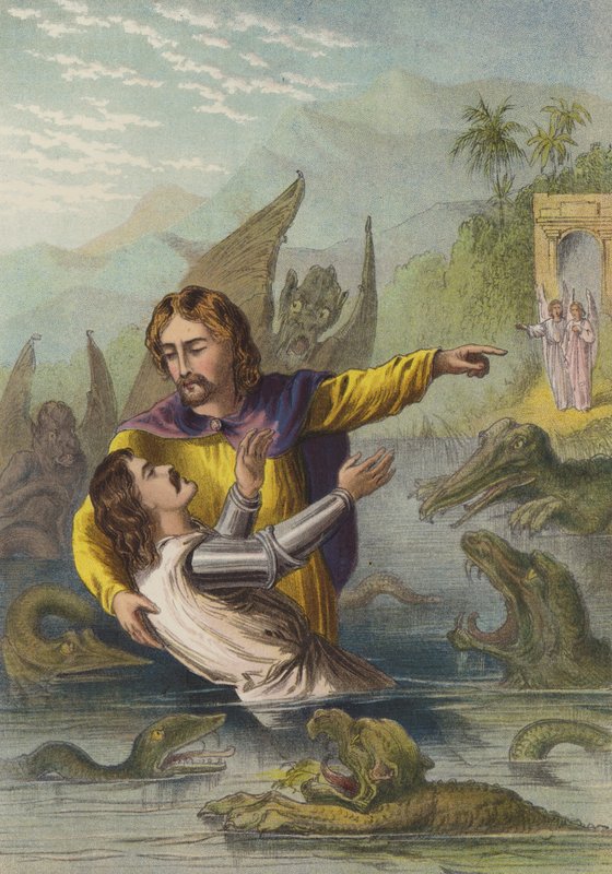 Přechod přes řeku (chromolit) od Henry Courtney Selous