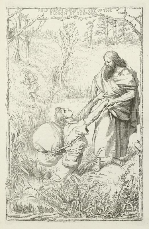 Ilustrace k Pokroku poutníka od Johna Bunyana od Henry Courtney Selous