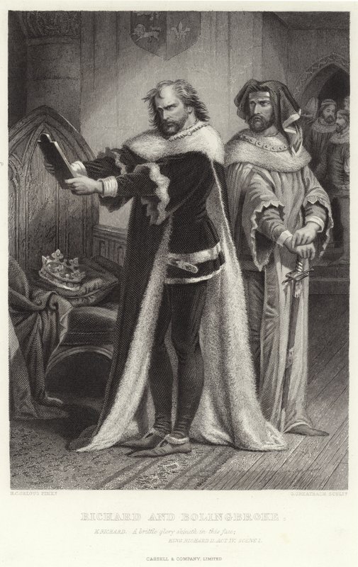 Richard a Bolingbroke, King Richard II, Act IV, Scéna I od Henry Courtney Selous